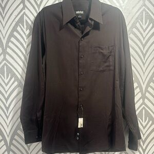 NWT Unlisted Kenneth Cole long sleeve brown shirt